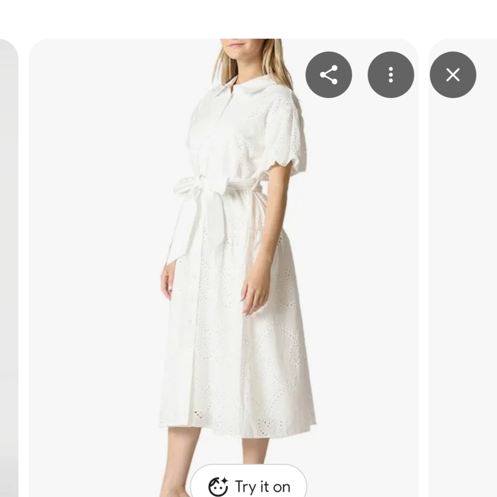 Gracia White Eyelet Midi Skirt